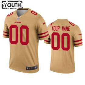 Lasten San Francisco 49ers NFL Pelipaita Custom Kulta Inverted Legend